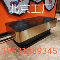 KTV Light Lavish Stone Tea Table Custom Clubhouse Bar Sofa Beijing Tianjin Spot Stainless Steel Tea Table