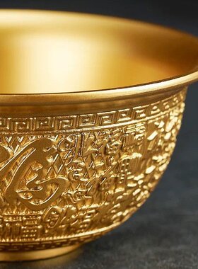 厂家  黄铜制作 铜碗 百福碗 金饭碗 家居工艺品