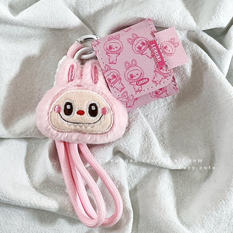 可爱卡通labubu拉布布情侣带挂绳公仔适用AirPods4苹果AirPods1/2代无线蓝牙耳机套airpodspro新三代airpods3