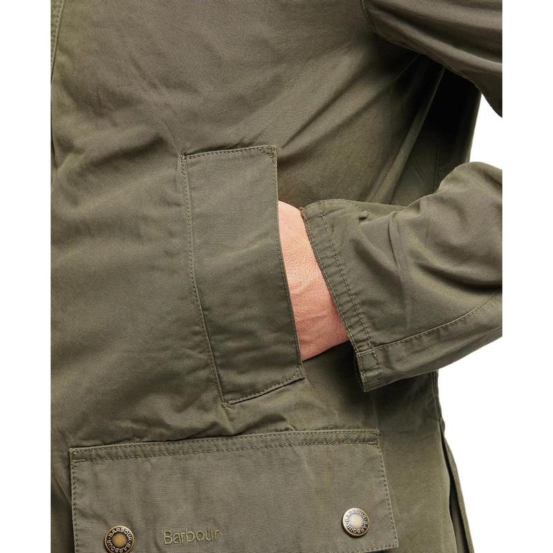 BARBOUR  ASHBY CASUAL OLIVE GREEN JACKET - 图3