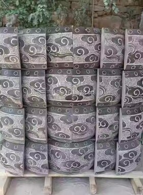 柱墩石青石石头底座石凳子户外庭院公园装饰实心石墩子空心柱脚基