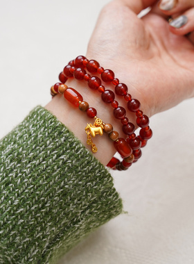 许妍露思同款红玛瑙手链