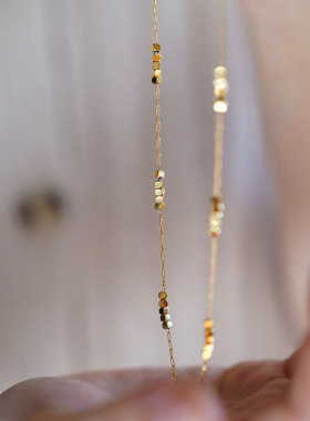 设计师款进口捷克珠松石锁骨链