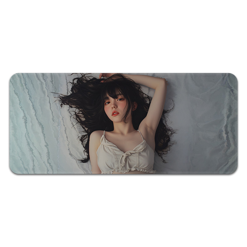美女鼠标垫超大号男女生电竞游戏动漫二次元禁欲系电脑键盘桌面垫,淘宝优惠券,粉丝福利购,淘宝优惠卷
