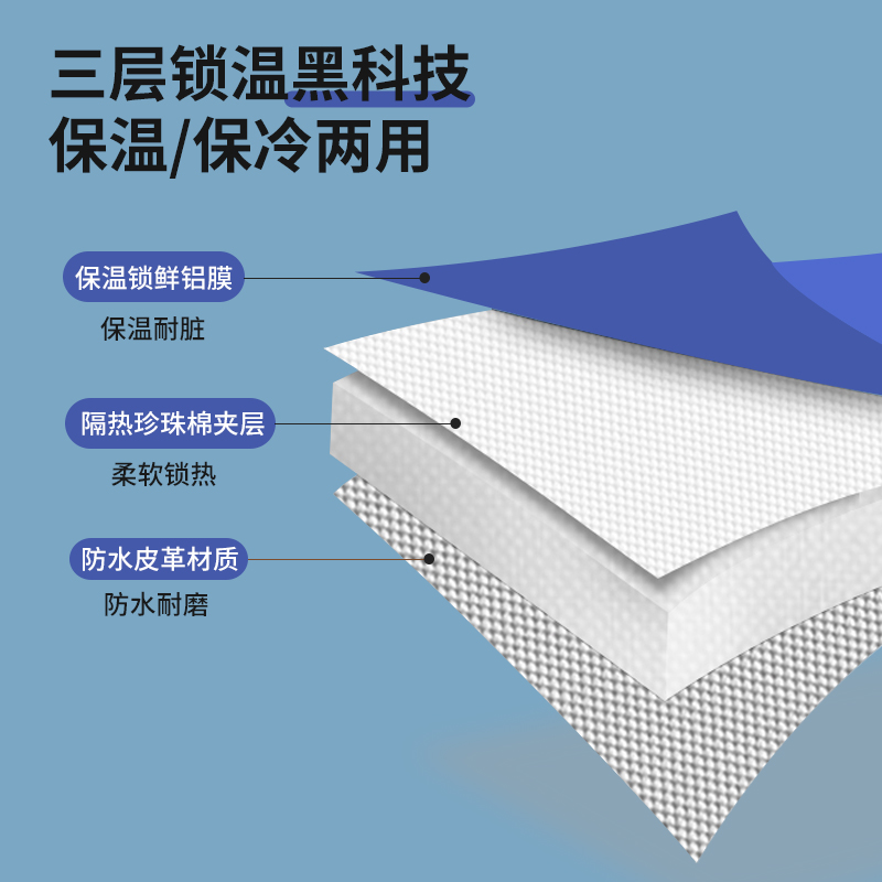 小学生饭盒保温袋手提袋子男孩带饭防水便当包儿童加厚铝箔饭袋包
