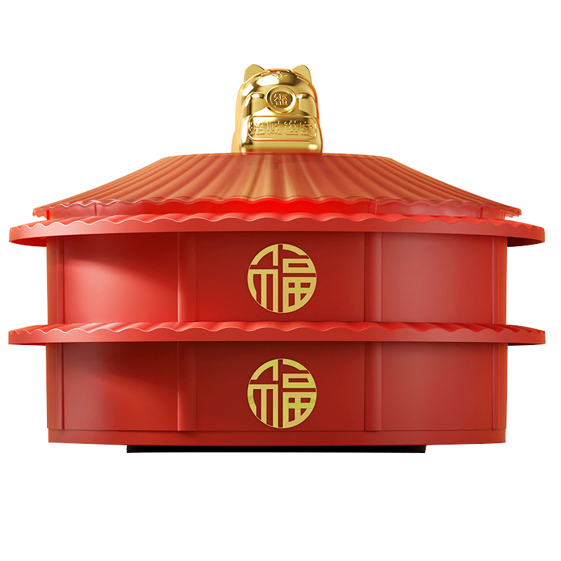 过年果盘家用客厅水果盘2024新款分格围炉煮茶零食瓜子干果收纳盒
