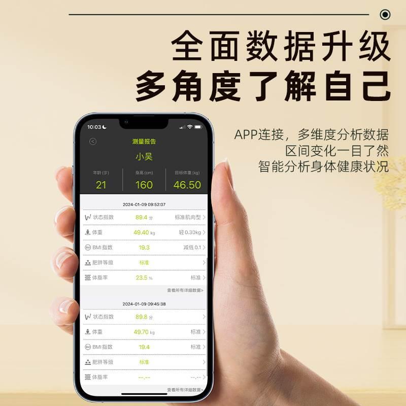 身人体成分分析仪器家用智能体脂BMI肥胖测量脂肪健身电子秤-图0