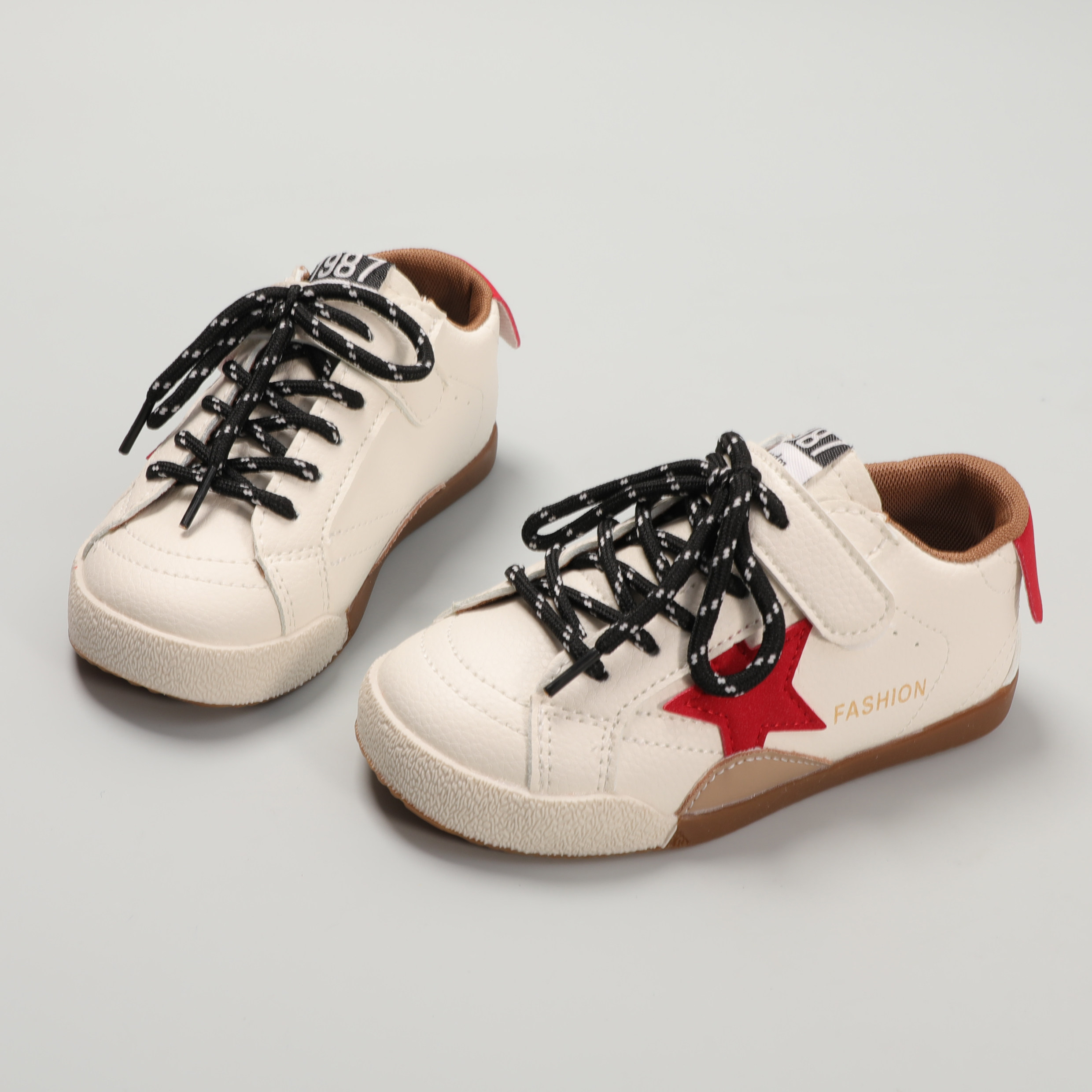 儿童做旧星星板鞋2026新款春秋韩版女童小白鞋男童软底时尚休闲鞋,淘宝优惠券,粉丝福利购,淘宝优惠卷