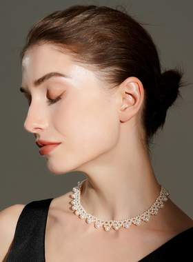 Idokawa花边淡水珍珠项链