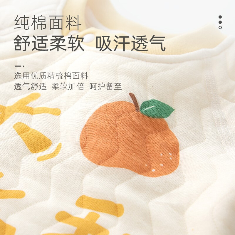 婴儿过年喜庆衣服女宝宝新年连体衣满月百天男秋冬款保暖夹棉拜年-图0