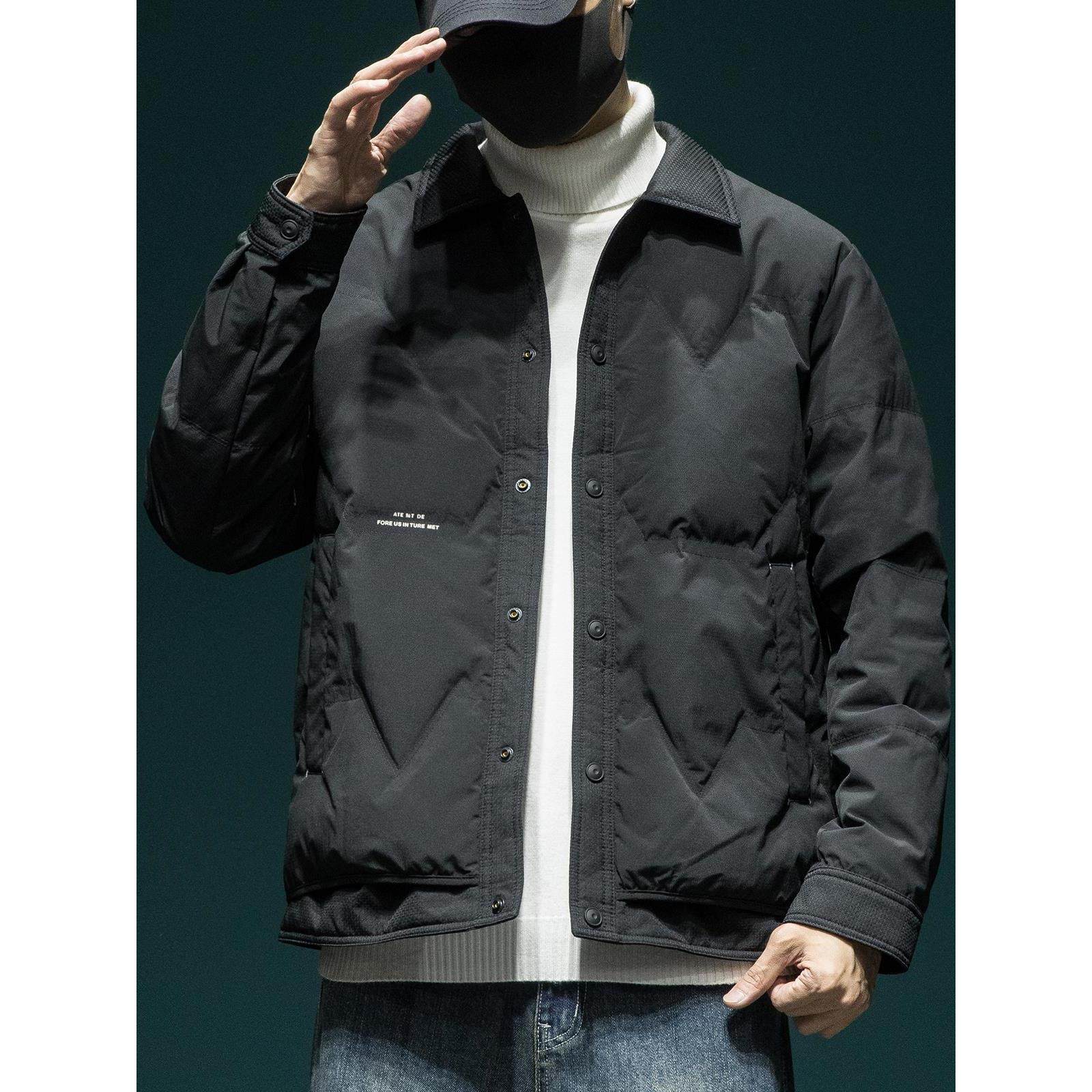 鸭绒轻薄羽绒服男宽松大码冬季新款户外防风加厚保暖衬衫领外套,淘宝优惠券,粉丝福利购,淘宝优惠卷