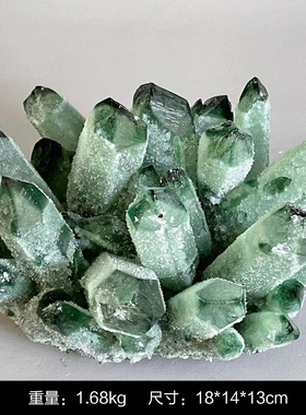 掌柜推荐纯天h然绿水晶摆件书桌软装饰品样板房摆设水晶簇
