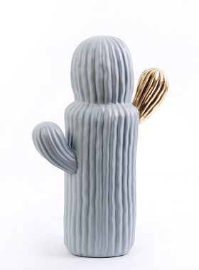 现代北欧风格样板间m软装饰品家居卧室床头柜工艺品创意仙人掌植