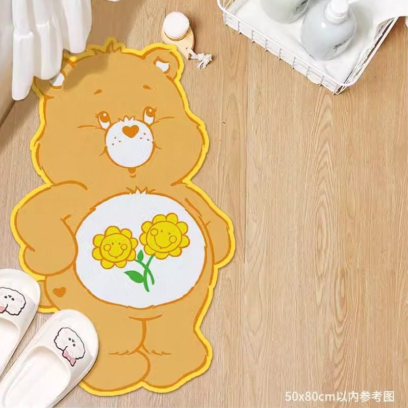 爱心熊 Care Bears 浴室卧室家居用异形地垫地毯卡通软胶防滑吸水,淘宝优惠券,粉丝福利购,淘宝优惠卷