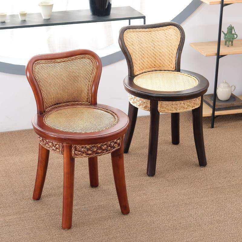 藤椅单人藤编椅子靠背椅休闲椅家用小椅子凳子圆凳矮凳编织滕靠椅,淘宝优惠券,粉丝福利购,淘宝优惠卷