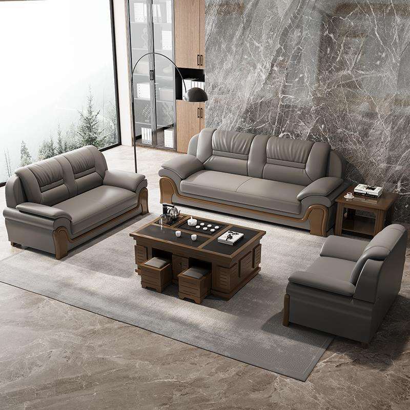 j8接待三人位会客区酒店洽谈简约会议室办公沙发商务办公室沙发g3 - 图1