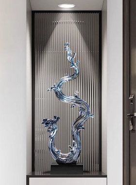 德国风生水起大型玄关装饰品摆件轻奢高级感办公室客厅电视柜家居