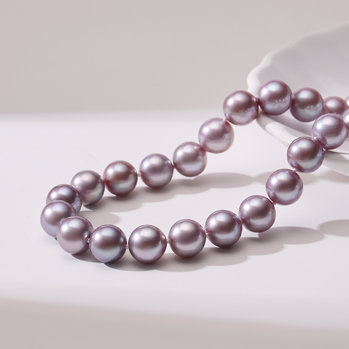 老凤祥官方淡水珍珠满串项链正品渐变颈链女轻奢珠宝礼物送妈妈 - 图1