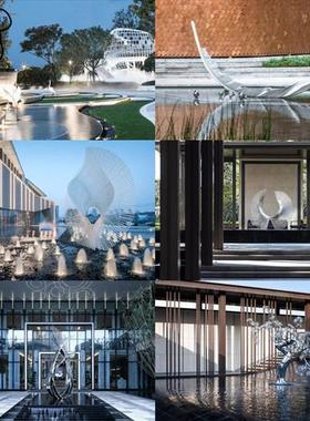 大型不锈钢月亮圆环圆形雕塑定制金属镂空户外售楼部景观装饰摆件