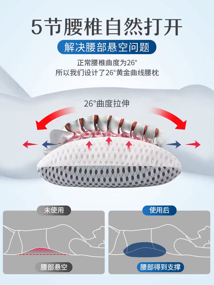 腰枕睡觉专用腰垫床上腰椎间盘突出加热按摩护腰垫腰靠垫睡眠腰托 - 图1