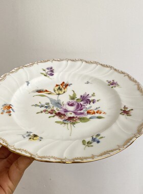 德累斯顿手绘玫瑰碟