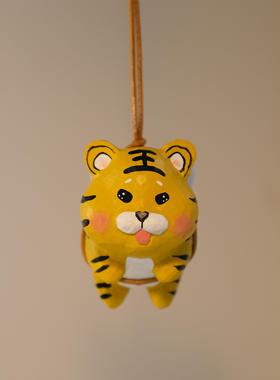 不土 如虎添翼 小老虎祝福系列木雕车载挂件送朋友对象生日礼物