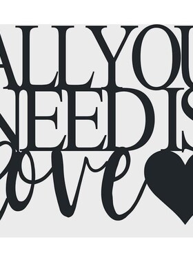 现代简约铁艺字i母金属剪影挂件客厅沙发背景墙面装饰艺术工艺品