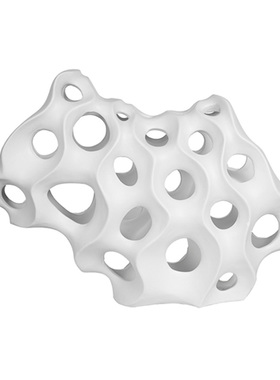 现代新中式简约轻奢创意几何抽象摆件样板间客厅T玄关家居装饰摆