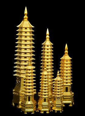 文昌塔摆件书房层纯铜13办公十三层铜室九层品Q9工艺书桌装饰桌面