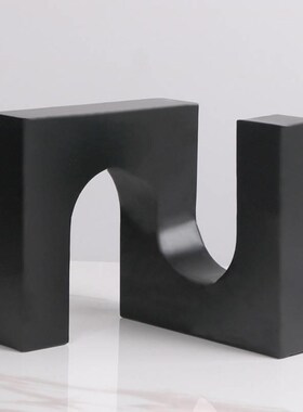 简约几何拱门摆件现代轻奢样板间玄关柜抽象创P意艺术家居软装饰