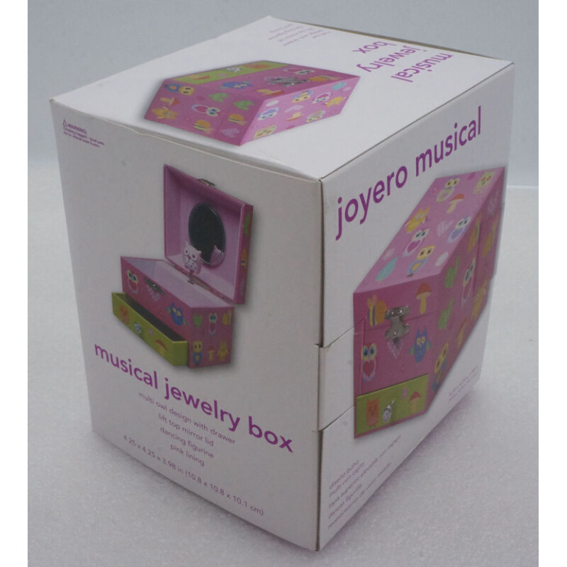 Joyero musical jewelry box 旋转猫头鹰 双层音乐首饰盒 珠宝盒 - 图1