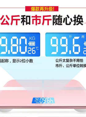 家用电子秤体重秤智能称重电子称体重器学生女生减肥专用小巧轻便