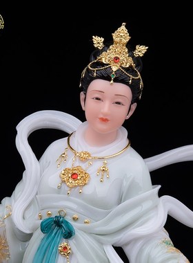飞天嫦娥神像汉白玉n广寒宫玉兔仙子月亮仙女嫦娥星君平安家居摆