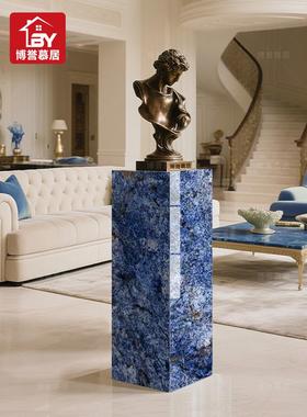 T4艺术大理石底座、入口装饰展示桌、石板柱、落地客厅花架