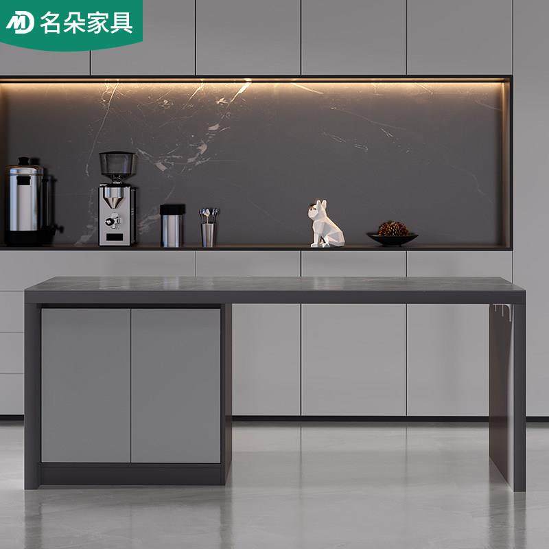 厨房岩板岛台餐桌一体家用茶桌吧台带水槽电磁炉轻奢现代简约5E29,淘宝优惠券,粉丝福利购,淘宝优惠卷