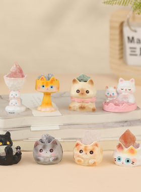 喵呜喵呜小豆丁水晶盲盒生日礼物