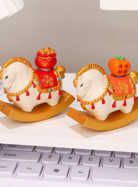 2026马年吉祥物摆件马上有钱装饰