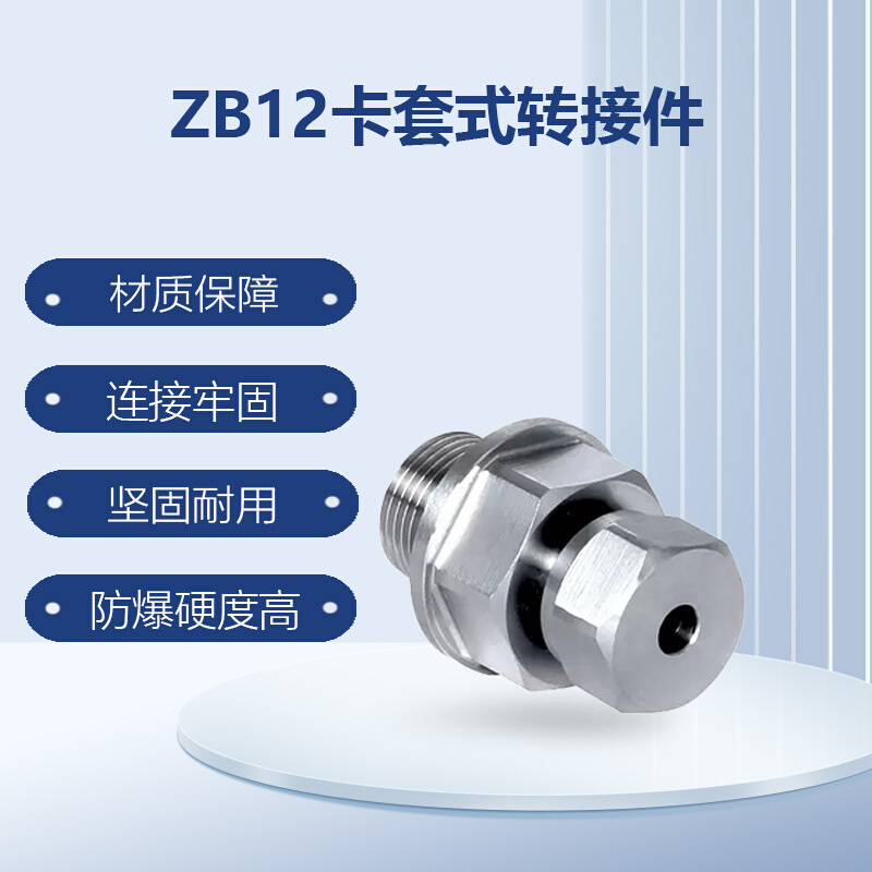 美国ZB12卡套式转接件耐压固定转接温度变送器传感器不锈钢配件 - 图0