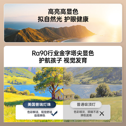 箭牌照明卧室灯中古风2026年新款现代简约护眼家用餐厅卧室吸顶灯 - 图2