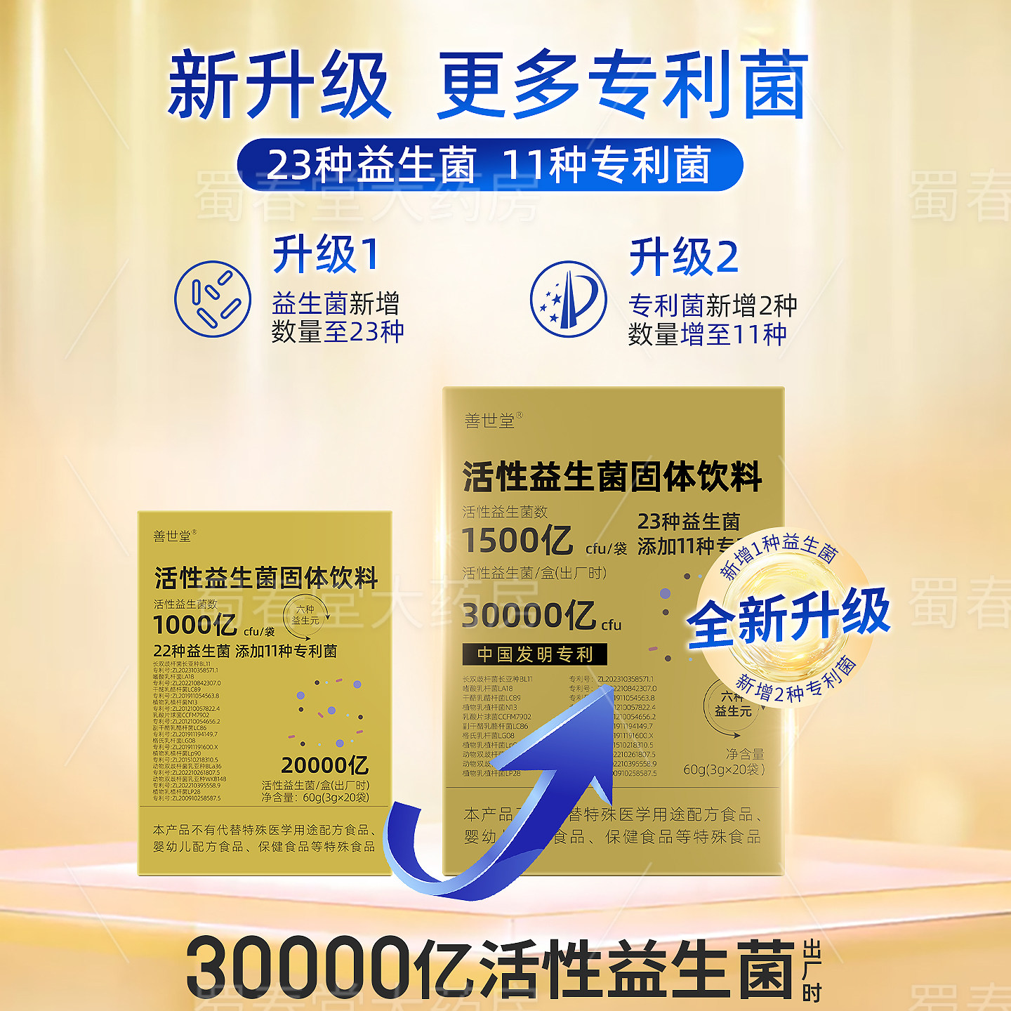 善世堂活性益生菌3g/袋 大人调理肠胃成人女性便膳食复合冻干粉,淘宝优惠券,粉丝福利购,淘宝优惠卷