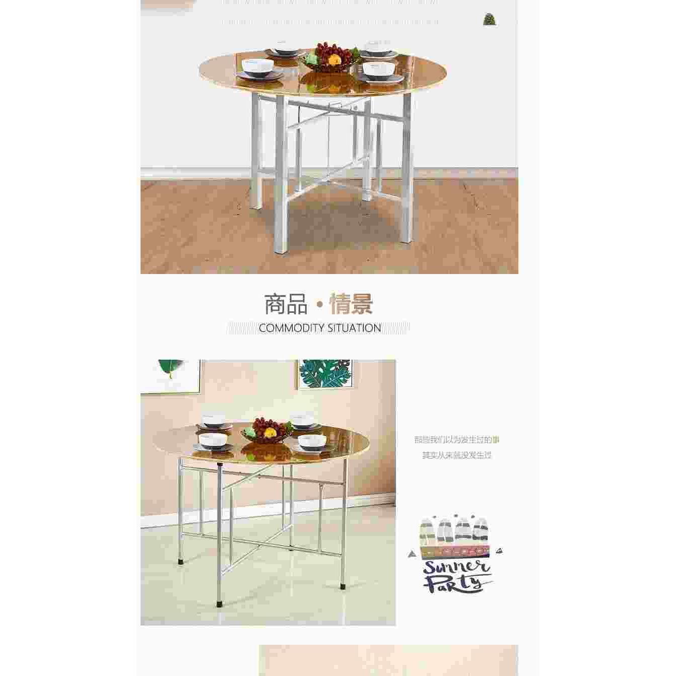 大简易圆桌架可折桌叠铁艺桌腿支架桌脚餐桌210折叠伸缩定桌架脚 - 图2