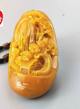 极速玉石原石f黄龙玉仿寿山石雕田黄石手把件时来运转奇石观光石