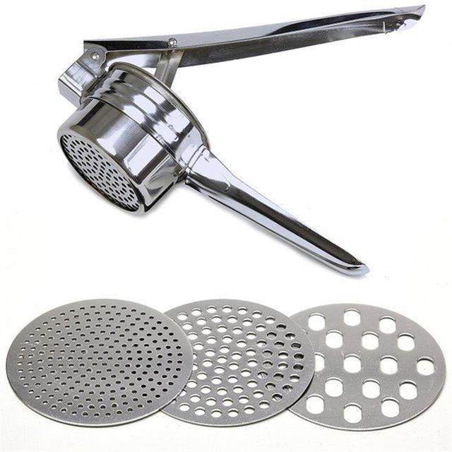 Stainless steel potato mud pressing device potato masher manual juice pressing device pumpkin mud pressing device kitchen tools