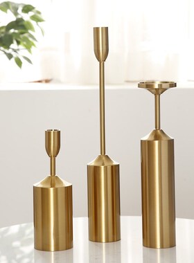 酒店样板间家居烛台饰品六件套蜡烛E台摆件欧式新古典餐桌茶几摆