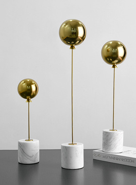 极速金属圆球欧式轻奢时尚u简约大理石摆件创意家居轻奢摆件个性