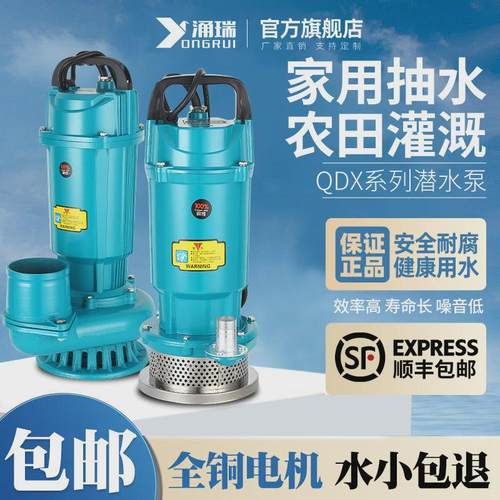 涌瑞潜水泵220V水泵家用抽水高扬程农用灌溉清水泵Y污水泵抽水泵 - 图0