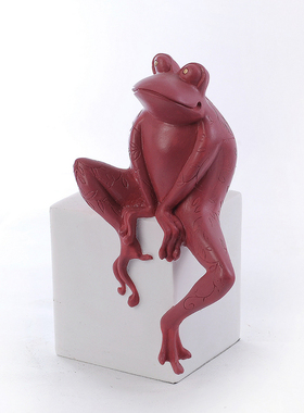 现代简约创意动j物摆件样板房儿童房软装饰品趣味青蛙工艺品摆设