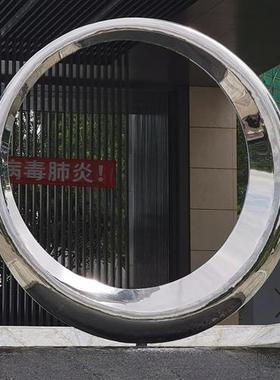 创意装置玄关艺术不锈钢水浪雕塑抽象飘带浪花大型摆件定制