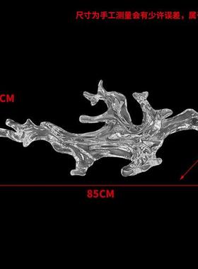 酒店售楼处大堂空中吊顶装饰透明浪花雕塑吊饰树脂摆件挂壁装饰品