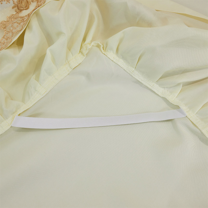 现货速发欧式床裙式床罩纯色刺绣蕾丝纱花F边1.5米1.8m2.0夏季防,淘宝优惠券,粉丝福利购,淘宝优惠卷